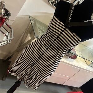 Elegant moments prisoner, jail bird Halloween 🎃 striped dress costume w/ chains
